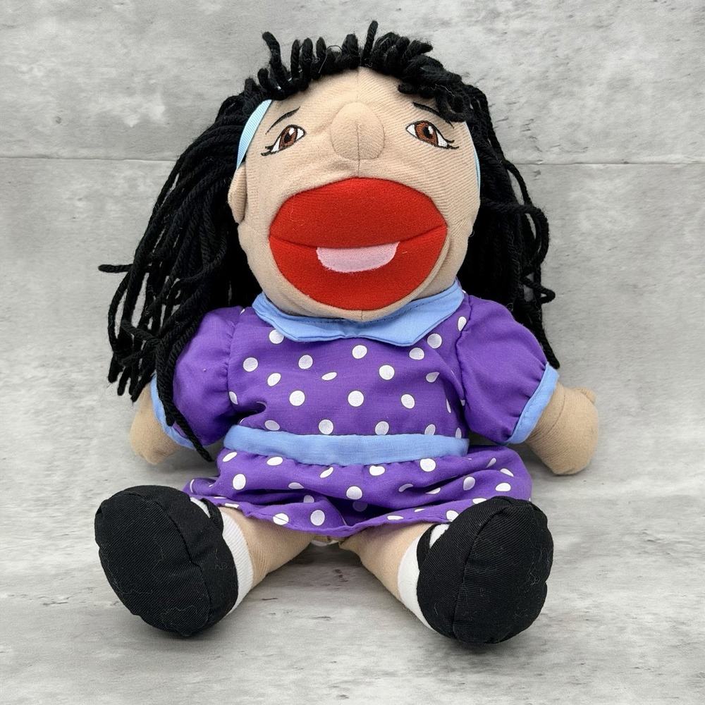 Excellerations Girl Hand Puppets 14" Plush Kid Pretend Toys Multicultural